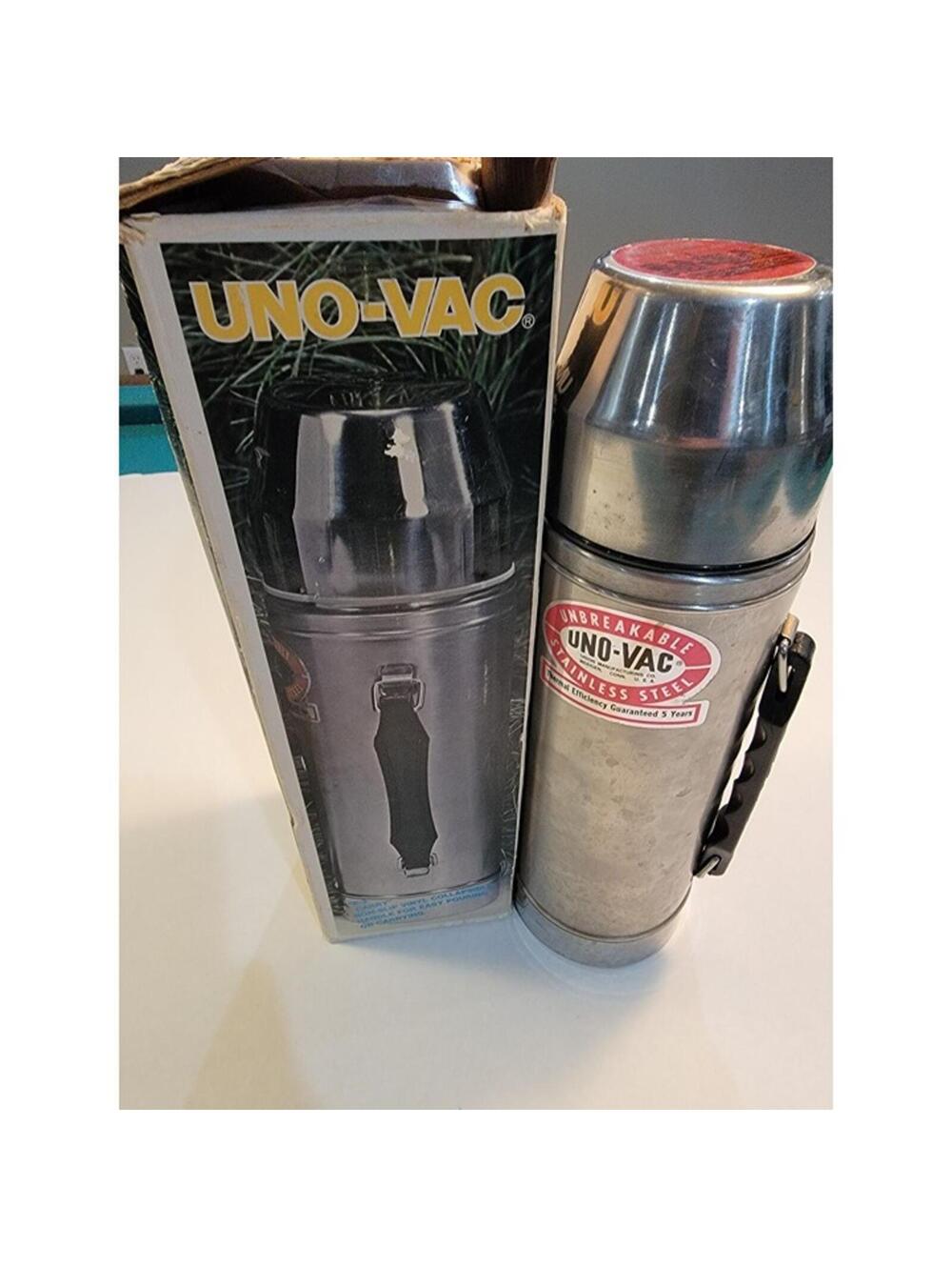 Vintage 1983 Uno-Vac Unbreakable Stainless Steel Bottle